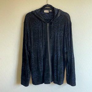 Chico's Travelers Floral Zip Hoodie